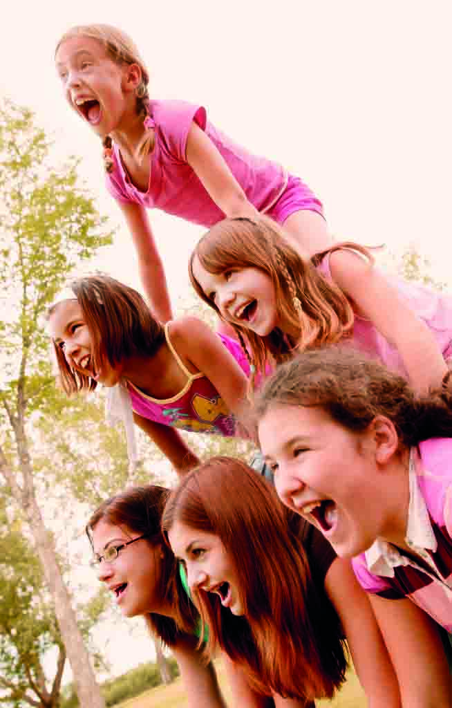 Girls in Human Pyramid